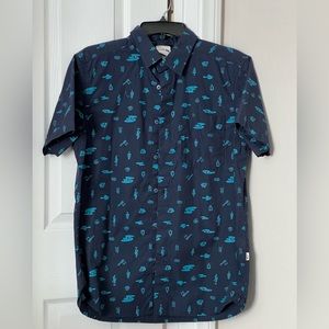 Men’s North Face short sleeve button down shirt.